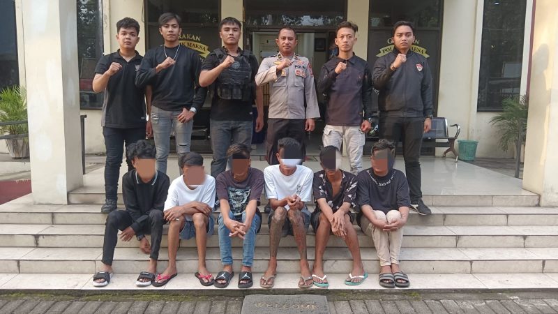 Polres Bitung Amankan Enam Pemuda Mabuk yang Ganggu Warga