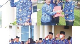 Bupati Bolmut Pimpin Apel KORPRI dan Serahkan SK Kenaikan Pangkat serta Penghargaan STQH