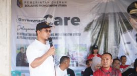 Bupati Boltara Dr. Sirajudin Lasena, SE, M.Ec.Dev., secara resmi mencanangkan kegiatan pelayanan kepada masyarakat melalui program Government Care yang dilaksanakan perdana tahun 2025