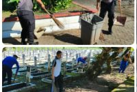 Polda Sulut Gelar Bersih-Bersih di Taman Makam Pahlawan Kairagi