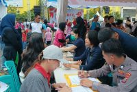 Polda Sulawesi Utara bersama Polresta Manado menggelar kegiatan Car Free Day di Kawasan Megamas Manado