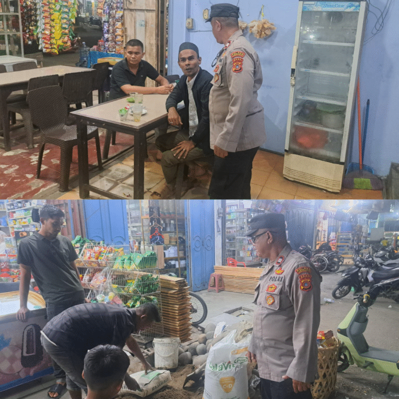 Patroli Malam Polsek Syamtalira Bayu, Cegah Kejahatan dan Bangun Kedekatan dengan Warga