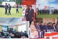 Upacara Peringatan Hari Bhayangkara ke-79 tingkat kabupaten Boltara bertempat di halaman kantor Bupat