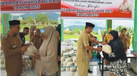 Bupati dan Wabup Boltara Tinjau Langsung Operasi Pasar Murah