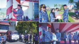 Bupati Bolaang Mongondow Utara (Boltara), Dr. Sirajudin Lasena, SE., M.Ec.Dev., Pimpin Apel Korps Pegawai Republik Indonesia di Rangkaikan dengan Peringatan Hari Koperasi Ke - 78 Tahun 2025,