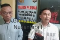 Jimmi Lii Polandus hadir memenuhi panggilan Subdit II Jatanras Direktorat Reserse Kriminal Umum Polda Sulawesi Utara