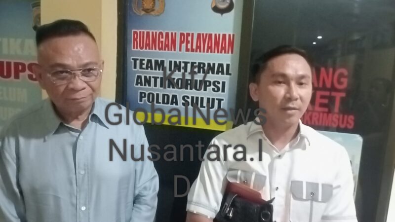 Jimmi Lii Polandus hadir memenuhi panggilan Subdit II Jatanras Direktorat Reserse Kriminal Umum Polda Sulawesi Utara