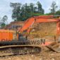 Tambang Emas Ilegal Ratatotok Disikat Polda Sulut, Excavator Cie Dede Jadi Barang Bukti