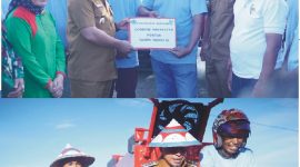 Bupati Boltara Serahkan Bantuan Mesin Panen Padi Combine Harvester kepada Kelompok Tani Tampo Damba III