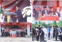 Ketua DPRD Bolmut Membacakan Teks Proklamasi pada Upacara HUT ke-80 RI