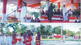 Wakil Bupati Bolmut Pimpin Upacara Penurunan Bendera HUT ke-80 RI