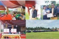 Upacara pada peringatan Hari Ulang Tahun ke-61 Provinsi Sulawesi Utara (Sulut) tingkat Kabupaten Boltara yang digelar di halaman Kantor Bupati