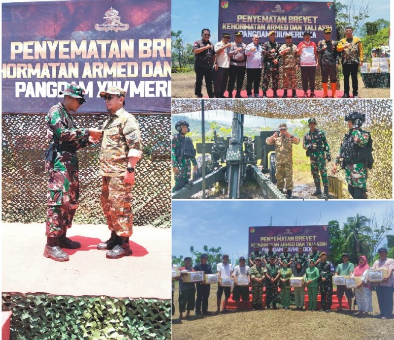 Bupati Bolmut Hadiri Kegiatan Menembak Kehormatan Senjata Berat Yonarmed 19/Bogani