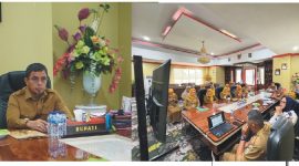 Rapat Koordinasi (Rakor) Pengendalian Inflasi Daerah yang digelar secara virtual oleh Kementerian Dalam Negeri RI