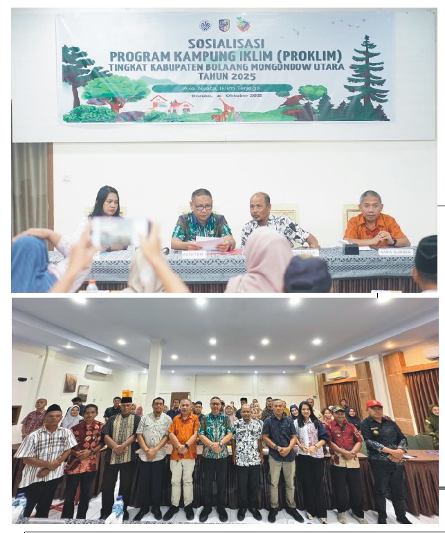 Sekda Bolmut Hadiri Sosialisasi Program Kampung Iklim (Proklim) Tahun 2025