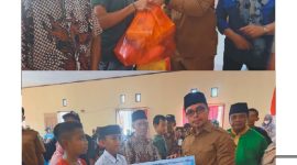 Bupati Bolmut Serahkan Bantuan Sosial Permakanan dan Bantuan Tunai di Kecamatan Bintauna