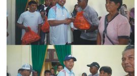 Pemda Bolmut Salurkan Bantuan Sosial Permakanan dan Sembako kepada Warga Kecamatan Kaidipang