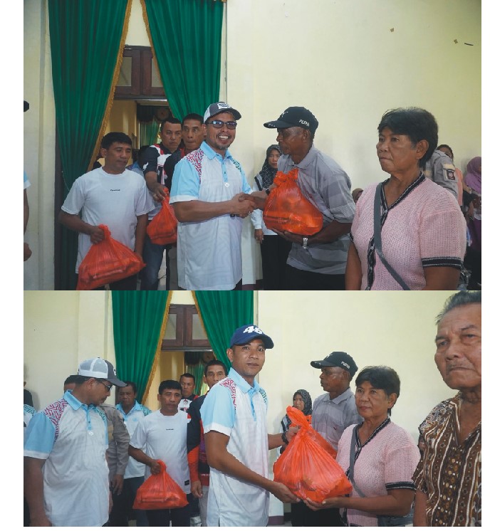 Pemda Bolmut Salurkan Bantuan Sosial Permakanan dan Sembako kepada Warga Kecamatan Kaidipang