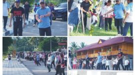 Bupati dan Wakil Bupati Boltara Ikuti Apel Pagi ASN di Pantai Batu Pinagut
