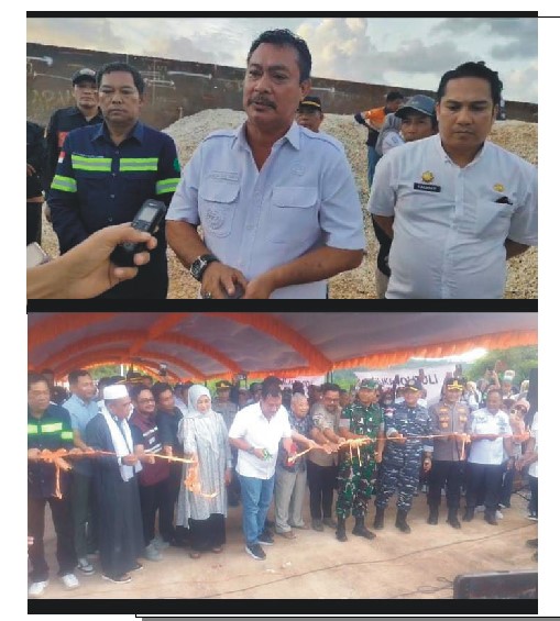 Pemerintah Kabupaten Tolitoli resmi melepas pengiriman perdana batu silika melalui kapal tongkang di Pelabuhan Jetty Dusun Abaling, Desa Pulias, Kecamatan Ogodeide.