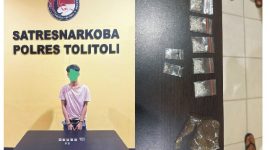 Satresnarkoba Polres Tolitoli Tangkap Warga Tuweley, Sita Sabu 6,22 Gram