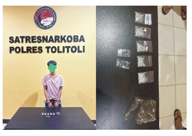 Satresnarkoba Polres Tolitoli Tangkap Warga Tuweley, Sita Sabu 6,22 Gram
