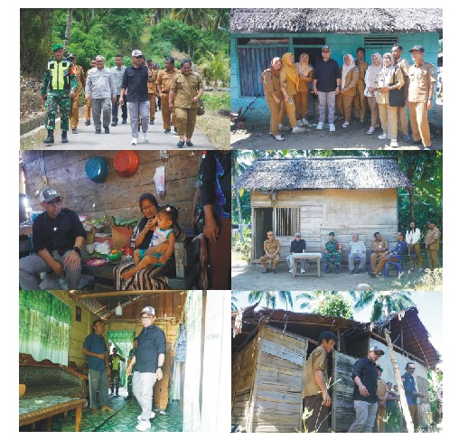 Bupati Bolaang Mongondow Utara (Boltara), Sirajudin Lasena, meninjau langsung calon penerima bantuan rehabilitasi berat dan pembangunan baru Rumah Tidak Layak Huni (RTLH)