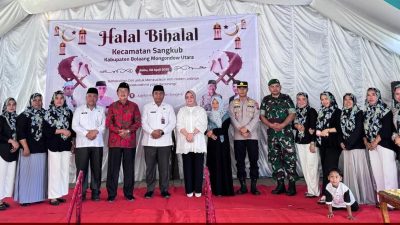 Asisten Bidang Administrasi Umum, Dr. Hi. Abdul Nazarudin Maloho, S.Pd., M.Si., menghadiri kegiatan halal bihalal bersama pemerintah kecamatan, desa, dan masyarakat se-Kecamatan Sangkub