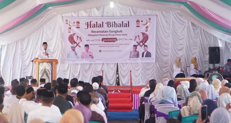 Pemkab Boltara Hadiri Halal Bihalal Kecamatan Sangkub