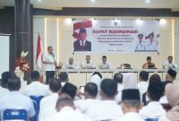 Bupati Bolaang Mongondow Utara, Sirajudin Lasena, resmi membuka Rapat Koordinasi Persiapan Pelaksanaan Program Bantuan Stimulan Perumahan Swadaya (BSPS) Tahun 2026