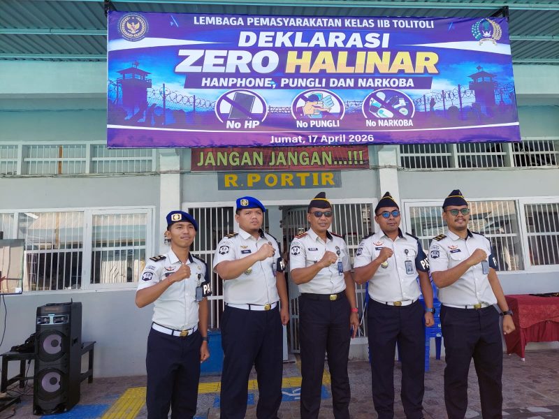 Lapas Tolitoli Deklarasikan Zero Halinar