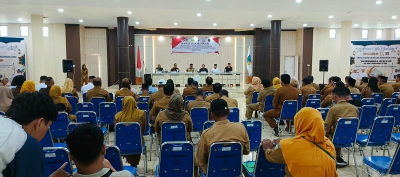 menggelar rapat koordinasi Forum Komunikasi Pimpinan Daerah (Forkopimda) di lantai III Kantor Bupati