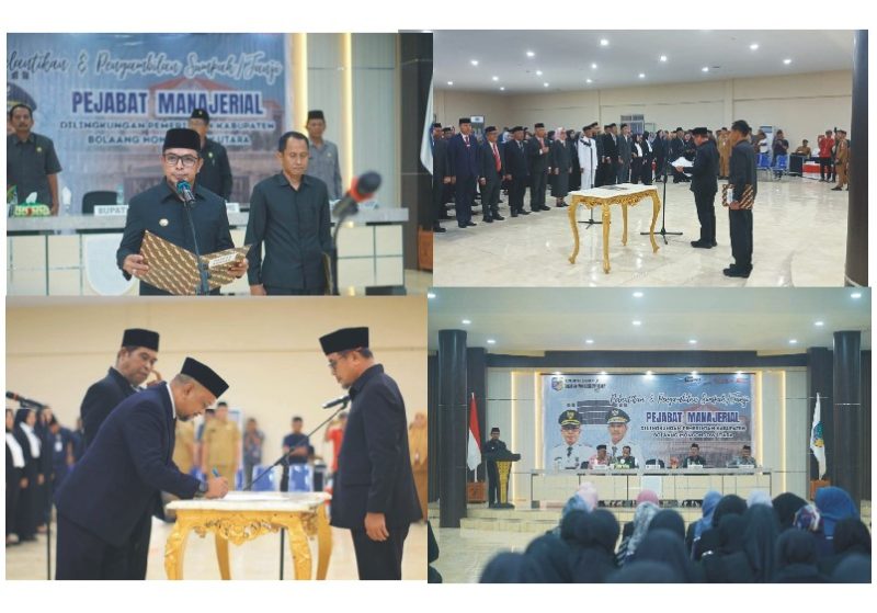 Sirajudin Lasena  Lantik 97 Pejabat, Ini Nama-Nama yang Isi Posisi Strategis di Boltara