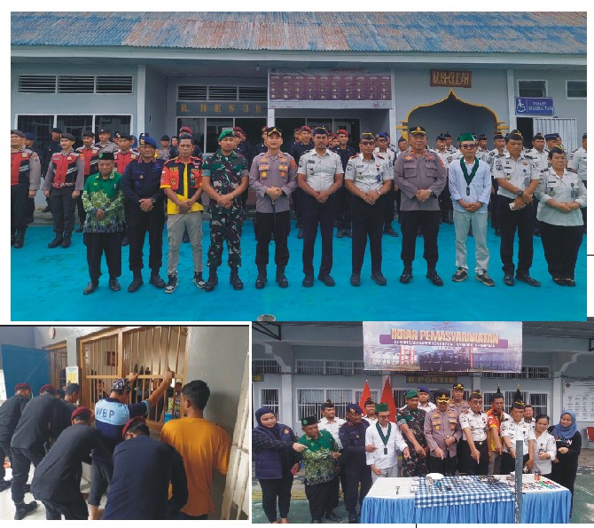 Lapas Kelas IIB Tolitoli Gelar Razia Gabungan bersama TNI/POLRI