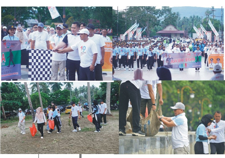 Jalan Sehat dan Aksi Bersih Pantai Warnai HUT ke-19 Bolmut