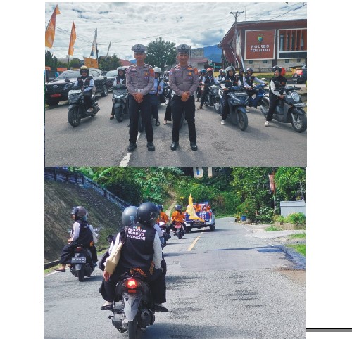 Satlantas Polres Tolitoli Kawal Konvoi Pengenalan Wilayah Petugas Sensus Ekonomi 2026