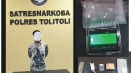 Satresnarkoba Polres Tolitoli tangkap Terduga Pengedar Sabu DiKelurahan panasakan, Sita Barang Bukti 9,94 Gram