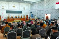 Rapat Paripurna penyampaian 14 Ranperda usulan Pemerintah Kabupaten Boltara di Gedung DPRD Boltara