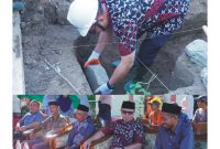 peletakan batu pertama rehabilitasi Gedung SDN 9 Kaidipang oleh Bupati Boltara,
