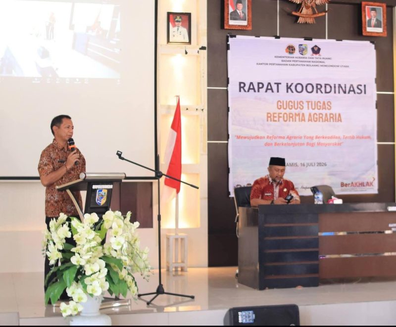 Sekda Boltara Buka Rakor GTRA 2026, Perkuat Sinergi Reforma Agraria