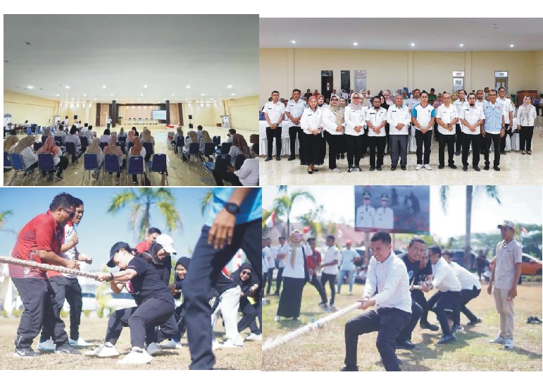 Semarak HUT ke-81 RI, Pemkab Boltara Gelar Lomba Tarik Tambang dan Pidato Antar OPD