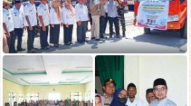 Penyerahan bantuan secara simbolis dilakukan oleh Bupati Boltara Dr. Sirajudin Lasena, S.E., M.Ec.Dev., di Kantor Camat Kaidipang,