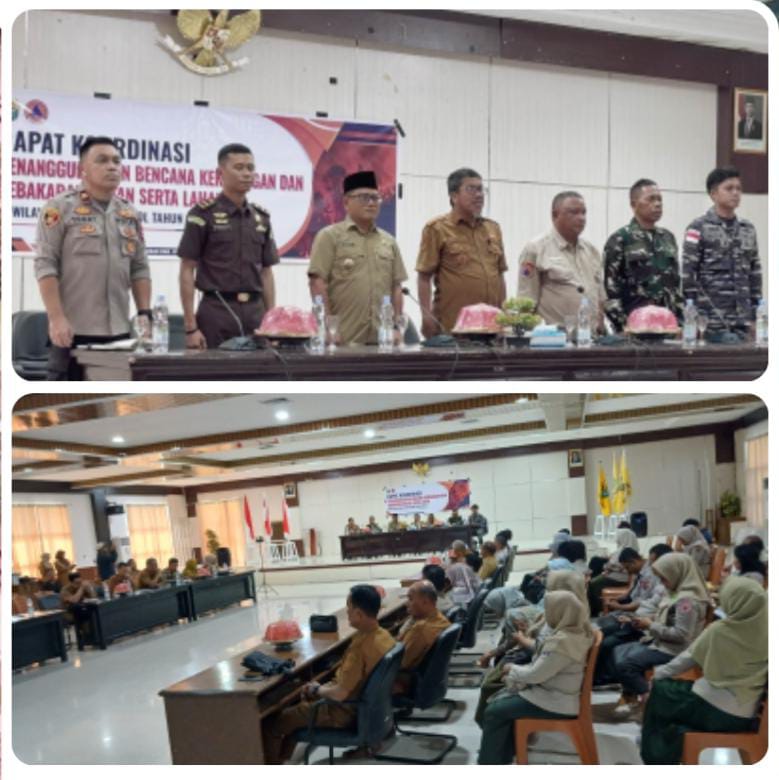 rapat koordinasi penanggulangan bencana kekeringan serta Kebakaran Hutan dan Lahan (Karhutla)