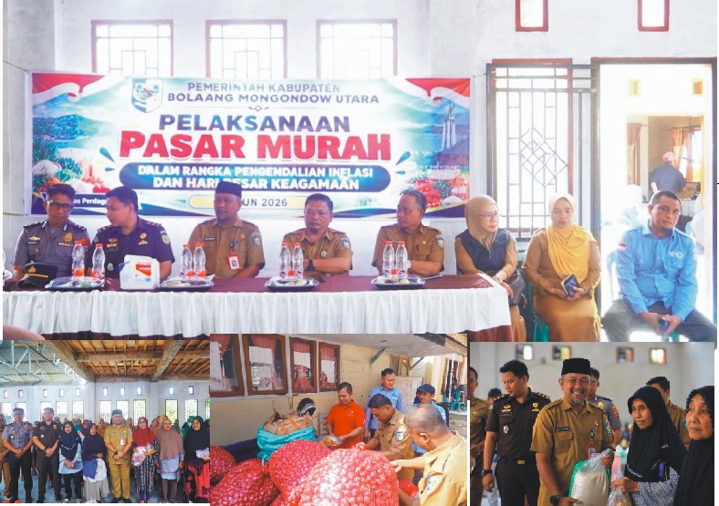 Dinas Perdagangan menggelar kegiatan Pasar Murah Bersubsidi dalam rangka Pengendalian Inflasi Daerah Kabupaten Bolaang Mongondow Utara Tahun 2026, bertempat di Balai Desa Jambusarang, Kecamatan Bolangitang Barat