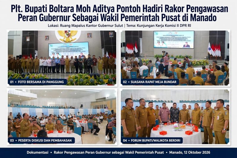 Plt. Bupati Boltara Hadiri Rakor Pengawasan Peran Gubernur di Manado