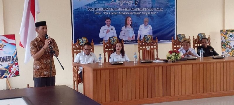 Sekda Boltara Buka Konferensi V PWI, Tekankan Profesionalisme dan Independensi Pers